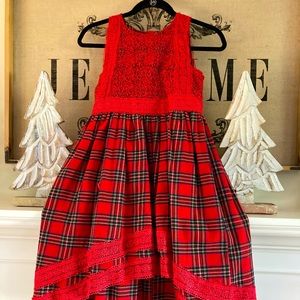 Trish Scully HiLo gorgeous plaid holiday dress like new size 10